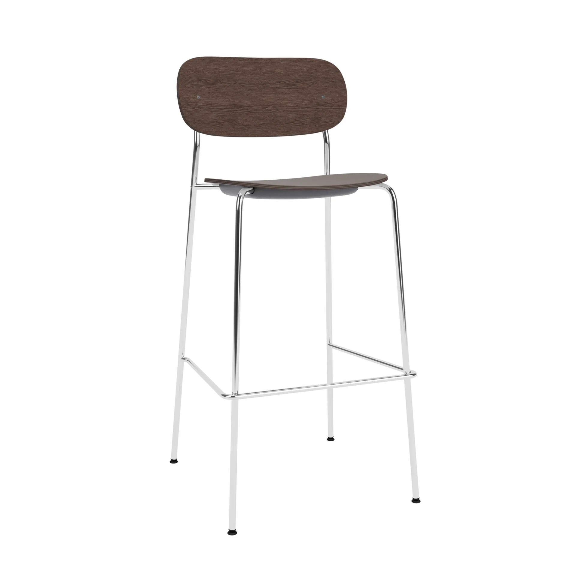 Co Bar Chair 바 스툴, Dark stained oak-chromed steel, 75 cm Audo Copenhagen | 오도 코펜하겐