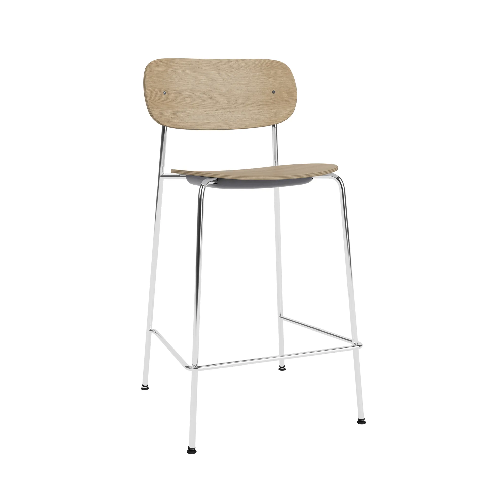 Co Bar Chair 바 스툴, Oak-chromed steel, 65 cm Audo Copenhagen | 오도 코펜하겐