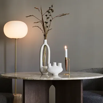 우마노프 캔들 스틱 - polished brass-wallnut - Audo Copenhagen | 오도 코펜하겐