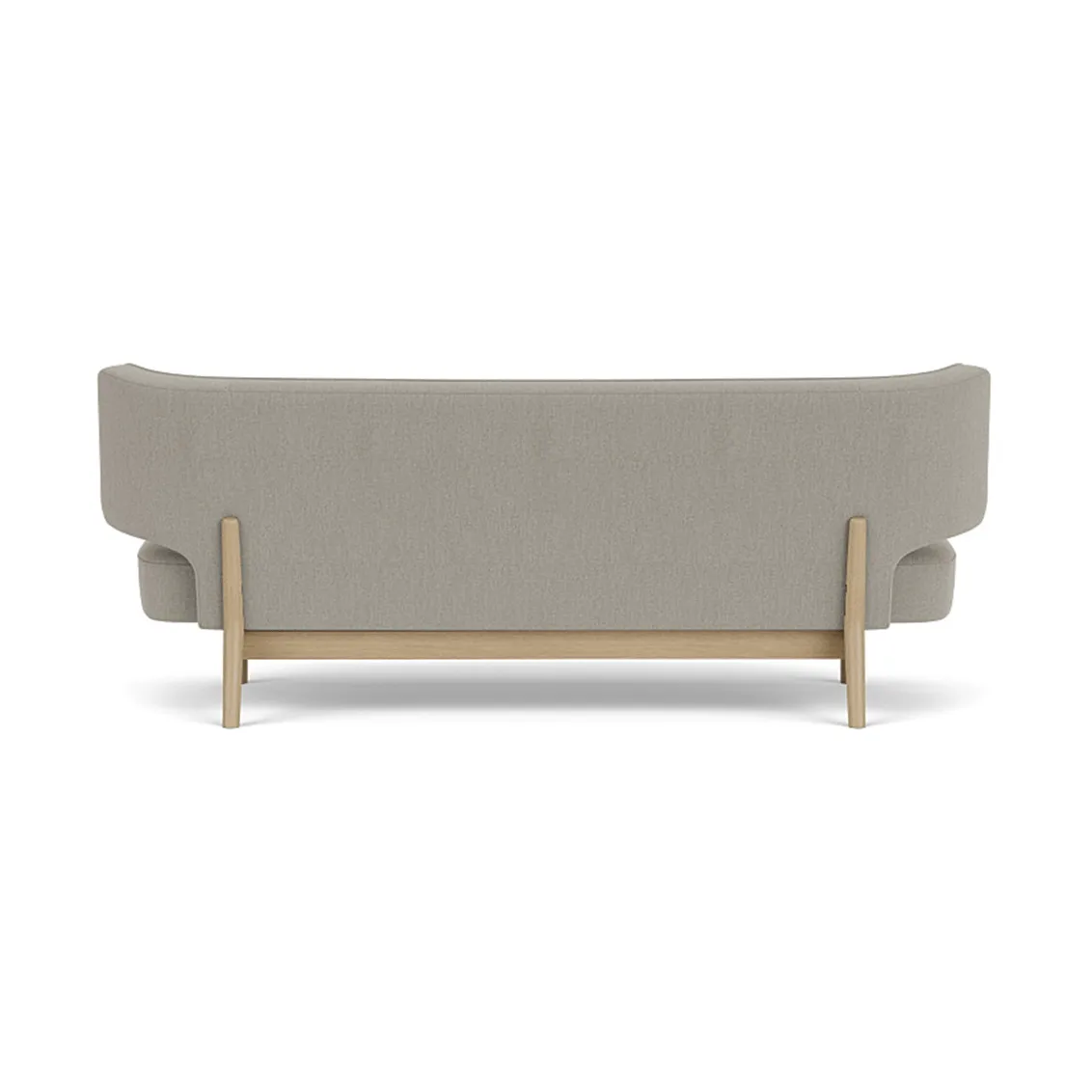 Radiohus 소파 풀 업홀스터드 RE-WOOL PC1T Global HR BUTTONS Vegetal 4-Legs Base, Re-wool 218-natural oak, leather buttons, 2-seater Audo Copenhagen | 오도 코펜하겐