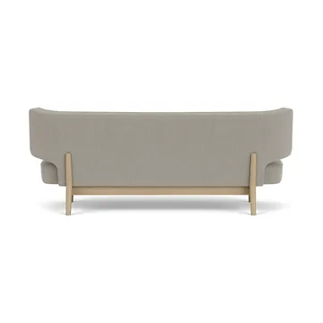 Radiohus 소파 풀 업홀스터드 RE-WOOL PC1T Global HR BUTTONS Vegetal 4-Legs Base - Re-wool 218-natural oak, leather buttons, 2-seater - Audo Copenhagen | 오도 코펜하겐