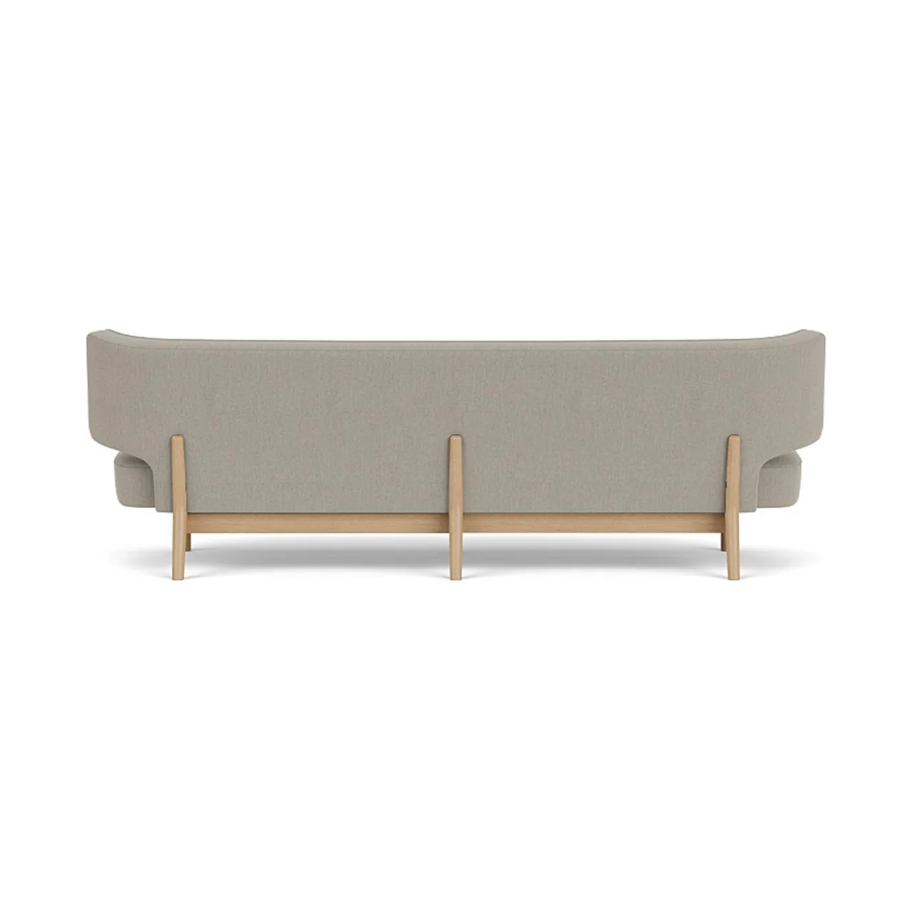 Radiohus 소파 풀 업홀스터드 RE-WOOL PC1T Global HR BUTTONS Vegetal 4-Legs Base, Re-wool 218-natural oak, leather buttons, 3-seater Audo Copenhagen | 오도 코펜하겐