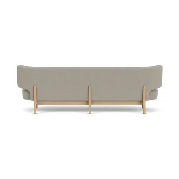Radiohus 소파 풀 업홀스터드 RE-WOOL PC1T Global HR BUTTONS Vegetal 4-Legs Base - Re-wool 218-natural oak, leather buttons, 3-seater - Audo Copenhagen | 오도 코펜하겐
