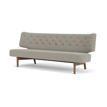 Radiohus 소파 풀 업홀스터드 RE-WOOL PC1T Global HR BUTTONS Vegetal 4-Legs Base - Re-wool 218-walnut, leather buttons, 2-seater - Audo Copenhagen | 오도 코펜하겐