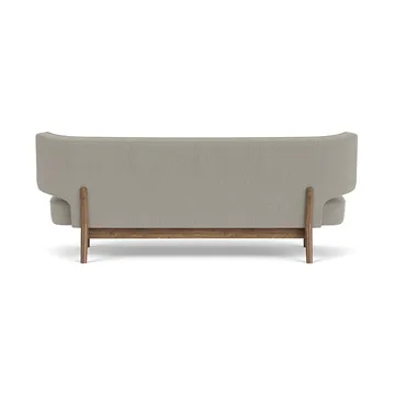 Radiohus 소파 풀 업홀스터드 RE-WOOL PC1T Global HR BUTTONS Vegetal 4-Legs Base - Re-wool 218-walnut, leather buttons, 2-seater - Audo Copenhagen | 오도 코펜하겐