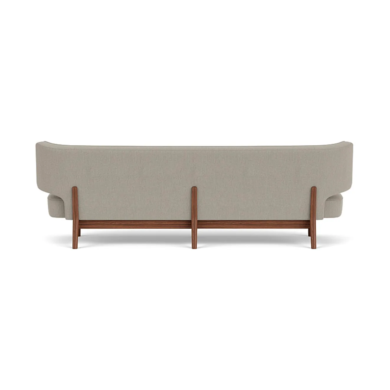 Radiohus 소파 풀 업홀스터드 RE-WOOL PC1T Global HR BUTTONS Vegetal 4-Legs Base, Re-wool 218-walnut, leather buttons, 3-seater Audo Copenhagen | 오도 코펜하겐