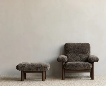 브라실리아 풋스툴 - Sheepskin root brown-dark oak - Audo Copenhagen | 오도 코펜하겐