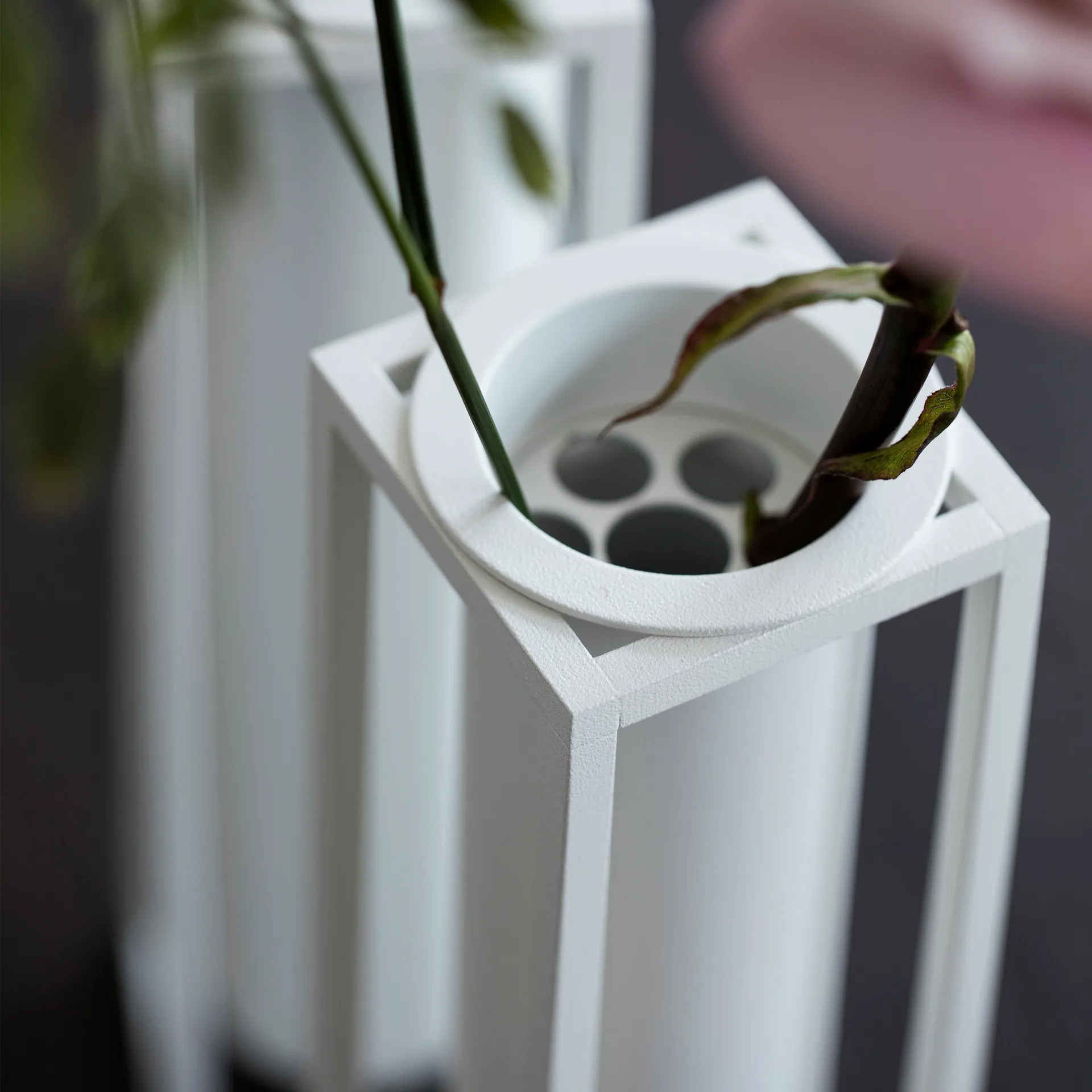 큐브스 화병, 플로라, white Audo Copenhagen | 오도 코펜하겐
