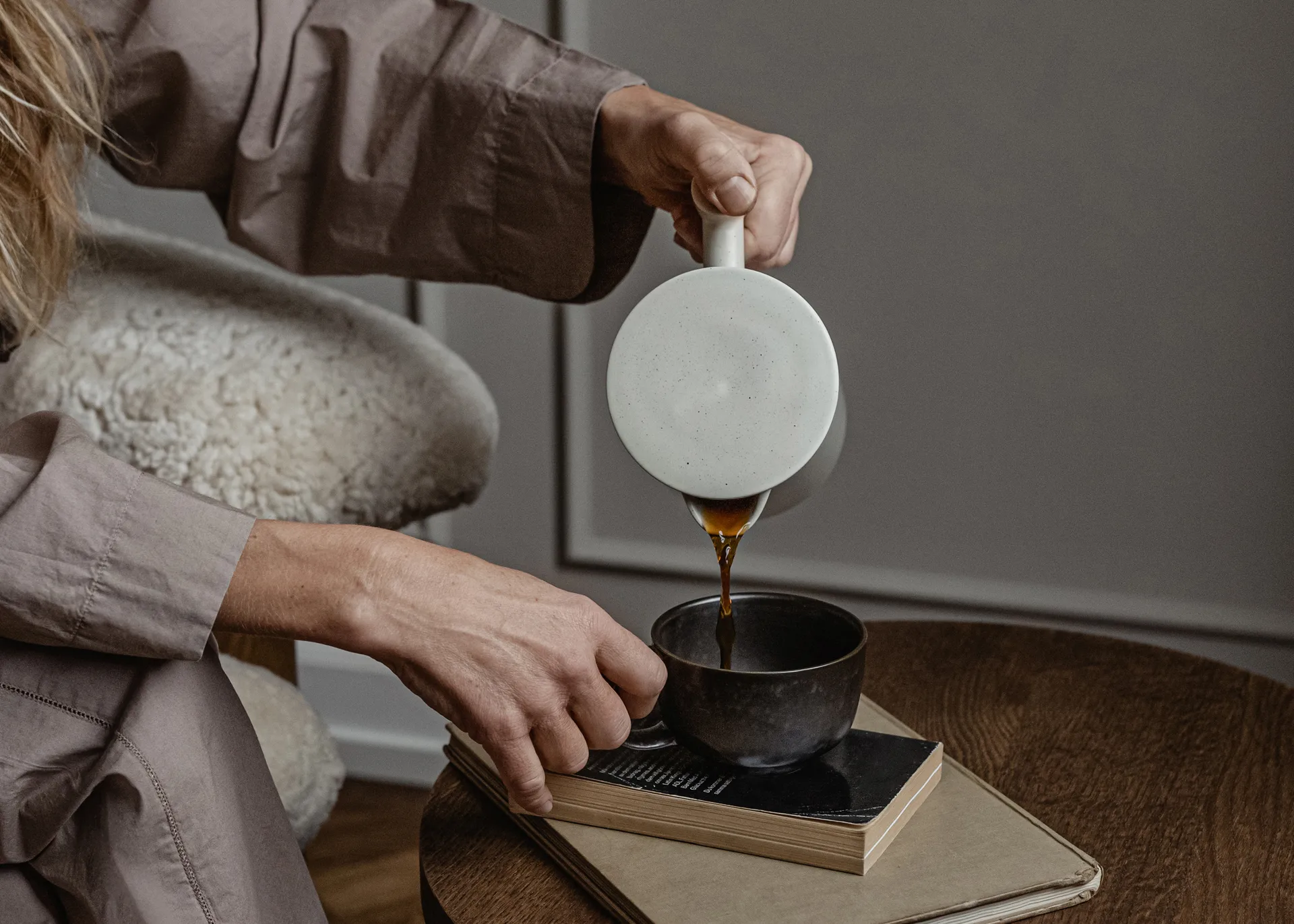 Yana 커피 팟 1 리터, Grey glazed Audo Copenhagen | 오도 코펜하겐