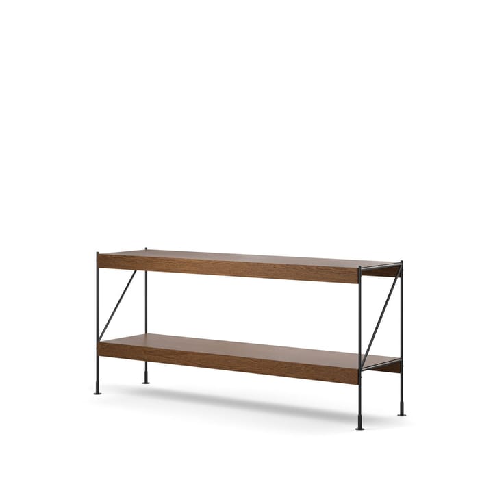 Zet 선반 시스템, Oak dark stained, 1x2, black steel base Audo Copenhagen | 오도 코펜하겐