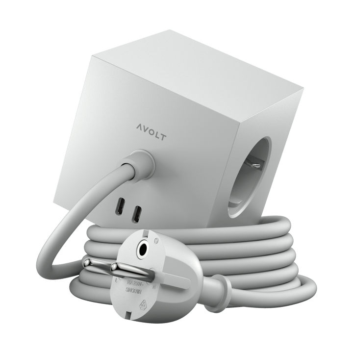 스퀘어 1 멀티탭 USB-C 30W 1.8 m - Gotland gray - Avolt | 아볼트