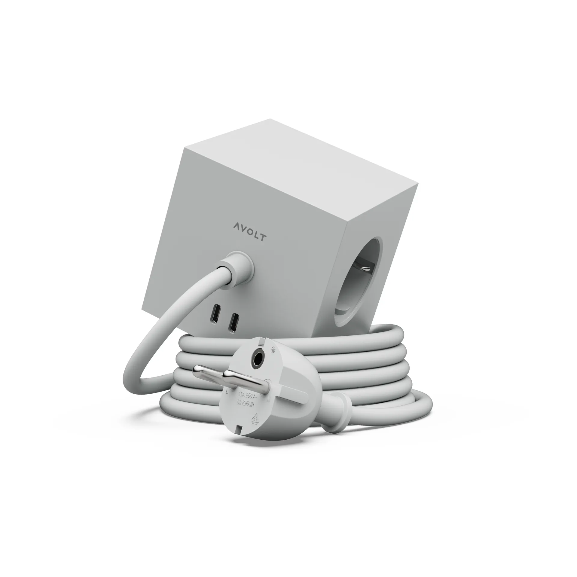 스퀘어 1 파워 스트립 USB-C 30W 3 m, Gotland Gray Avolt | 아볼트