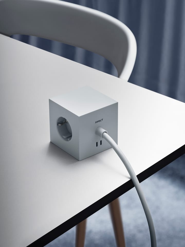 스퀘어 1 파워 스트립 USB-C 30W 3 m, Gotland Gray Avolt | 아볼트