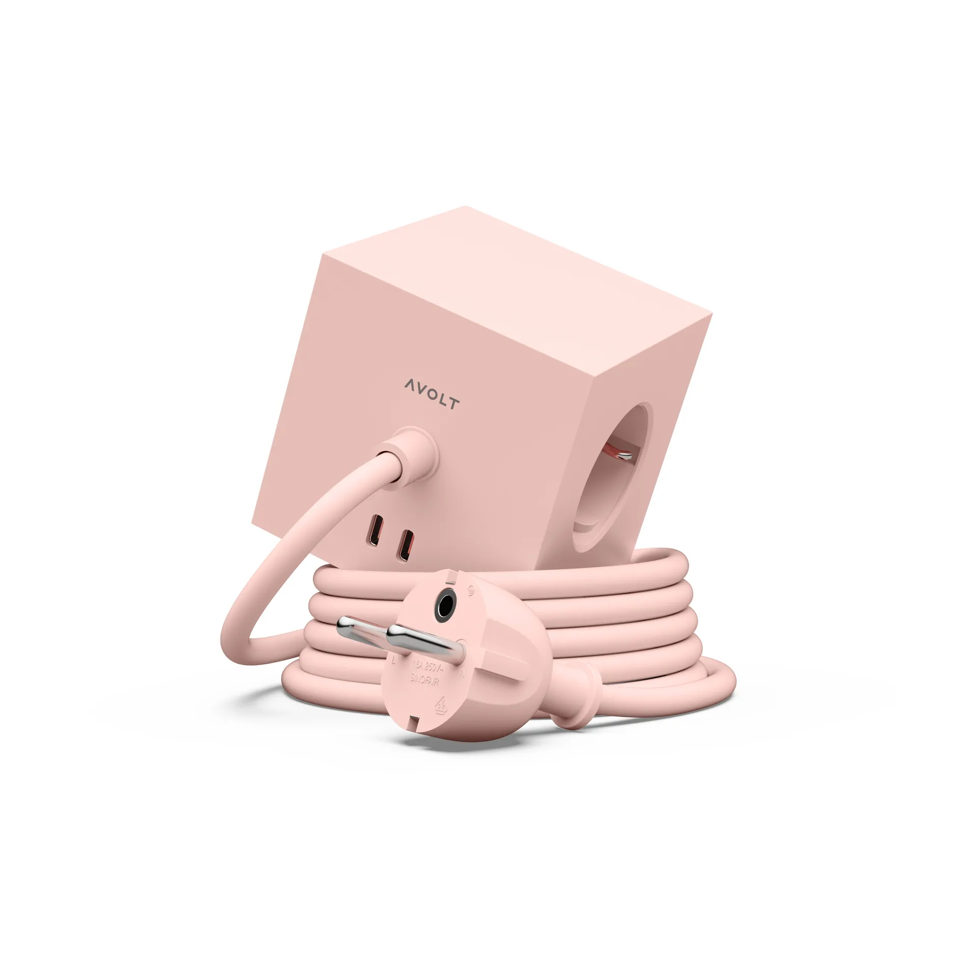 스퀘어 1 파워 스트립 USB-C 30W 3 m, New Pink Avolt | 아볼트