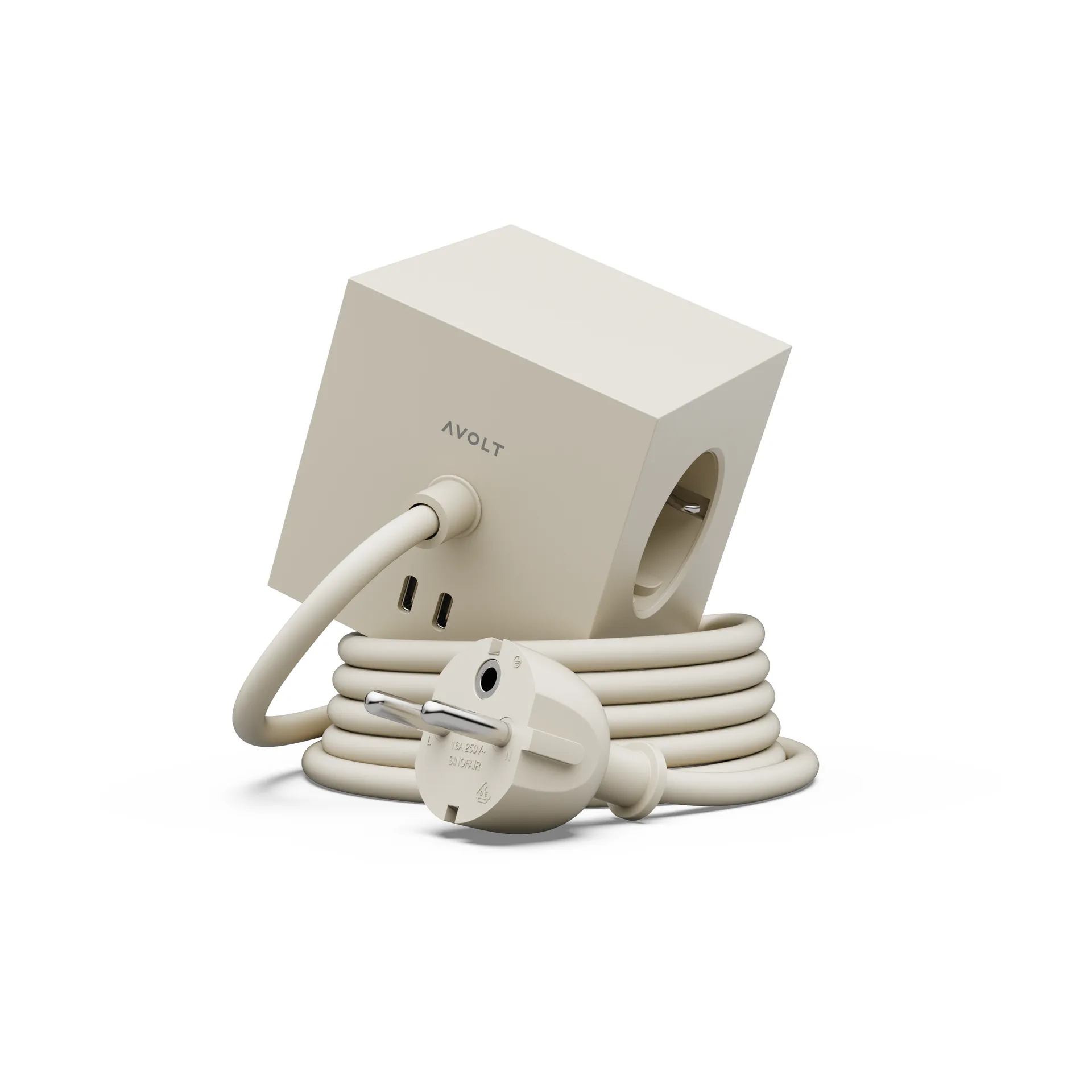 스퀘어 1 파워 스트립 USB-C 30W 3 m, Nomad Sand Avolt | 아볼트