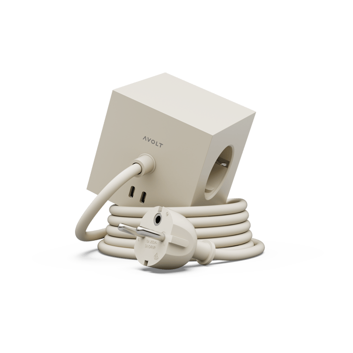 스퀘어 1 파워 스트립 USB-C 30W 3 m - Nomad Sand - Avolt | 아볼트