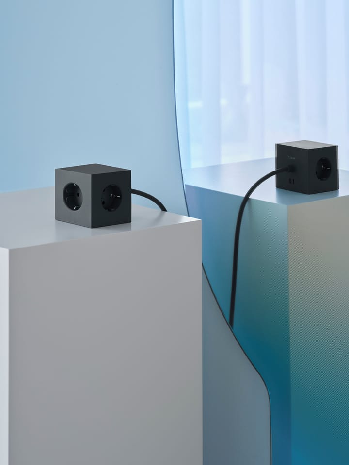 스퀘어 1 파워 스트립 USB-C 30W 3 m, Stockholm Black Avolt | 아볼트