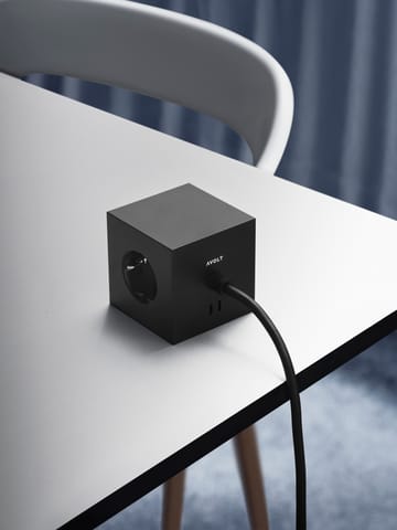 스퀘어 1 파워 스트립 USB-C 30W 3 m - Stockholm Black - Avolt | 아볼트