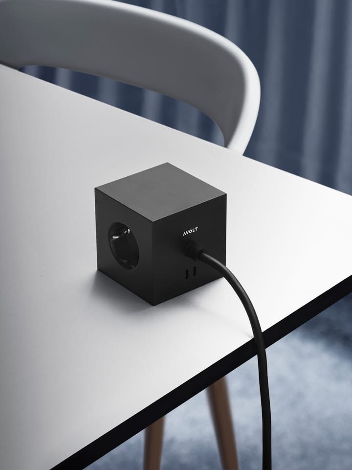 스퀘어 1 파워 스트립 USB-C 30W 3 m, Stockholm Black Avolt | 아볼트