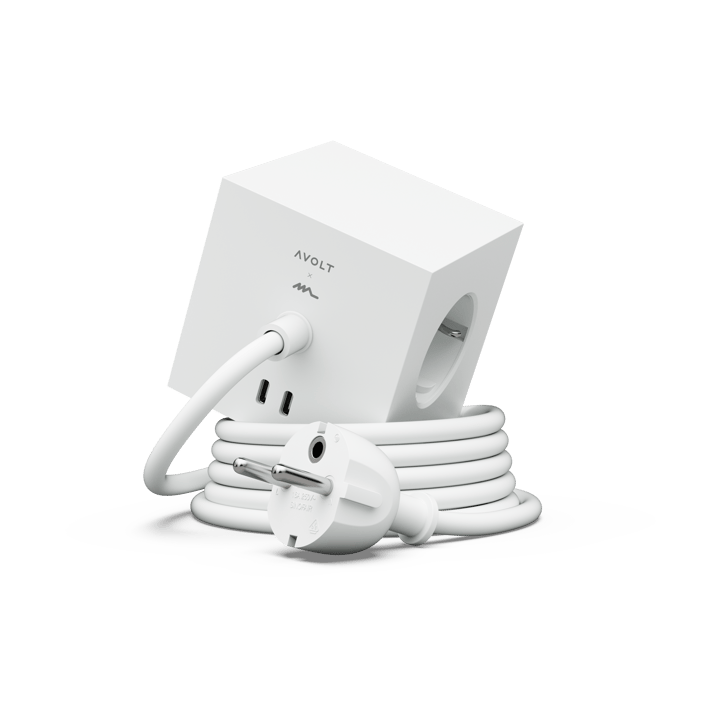 스퀘어 1 파워 스트립 USB-C 30W 3 m - White Martinelli Luce edition - Avolt | 아볼트