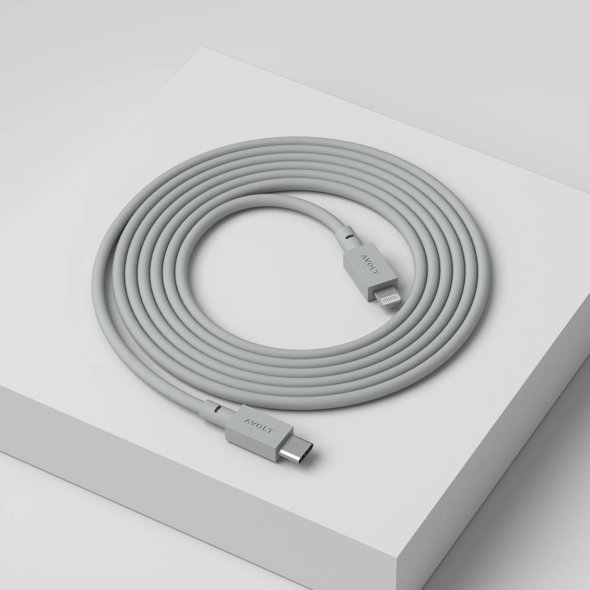 케이블 1 USB-C to 라이트닝 충전 케이블 2 m, Gotland Gray Avolt | 아볼트