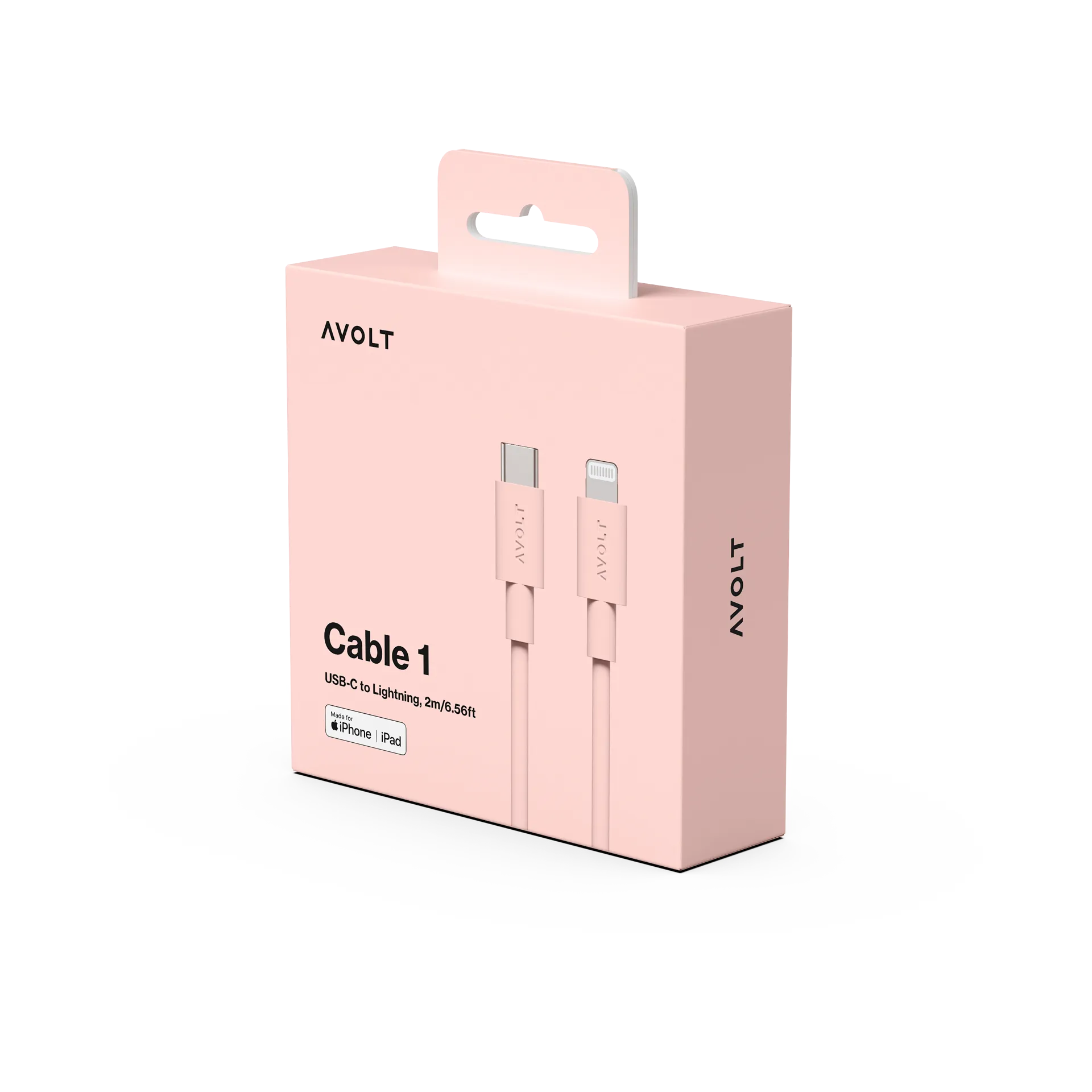 케이블 1 USB-C to 라이트닝 충전 케이블 2 m, New Pink Avolt | 아볼트