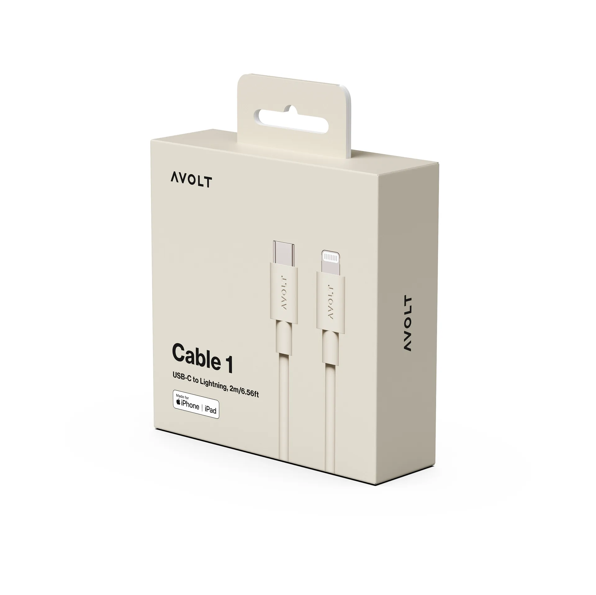 케이블 1 USB-C to 라이트닝 충전 케이블 2 m, Nomad Sand Avolt | 아볼트