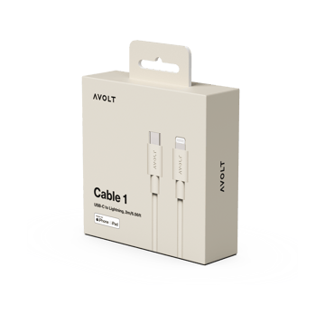 케이블 1 USB-C to 라이트닝 충전 케이블 2 m - Nomad Sand - Avolt | 아볼트