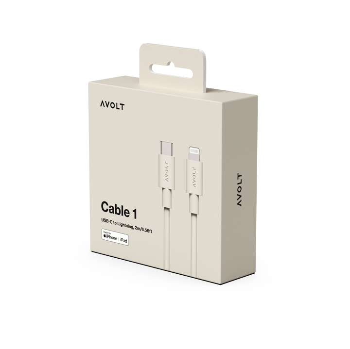 케이블 1 USB-C to 라이트닝 충전 케이블 2 m, Nomad Sand Avolt | 아볼트