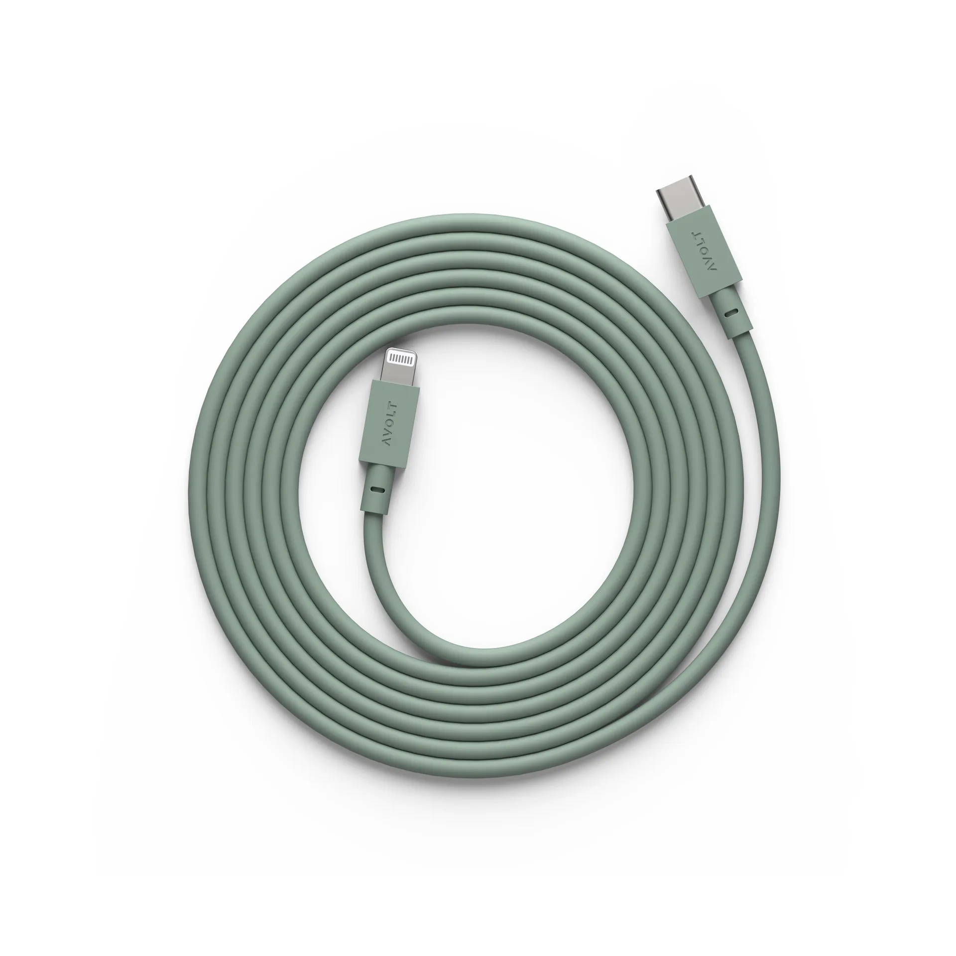 케이블 1 USB-C to 라이트닝 충전 케이블 2 m, Oak Green Avolt | 아볼트