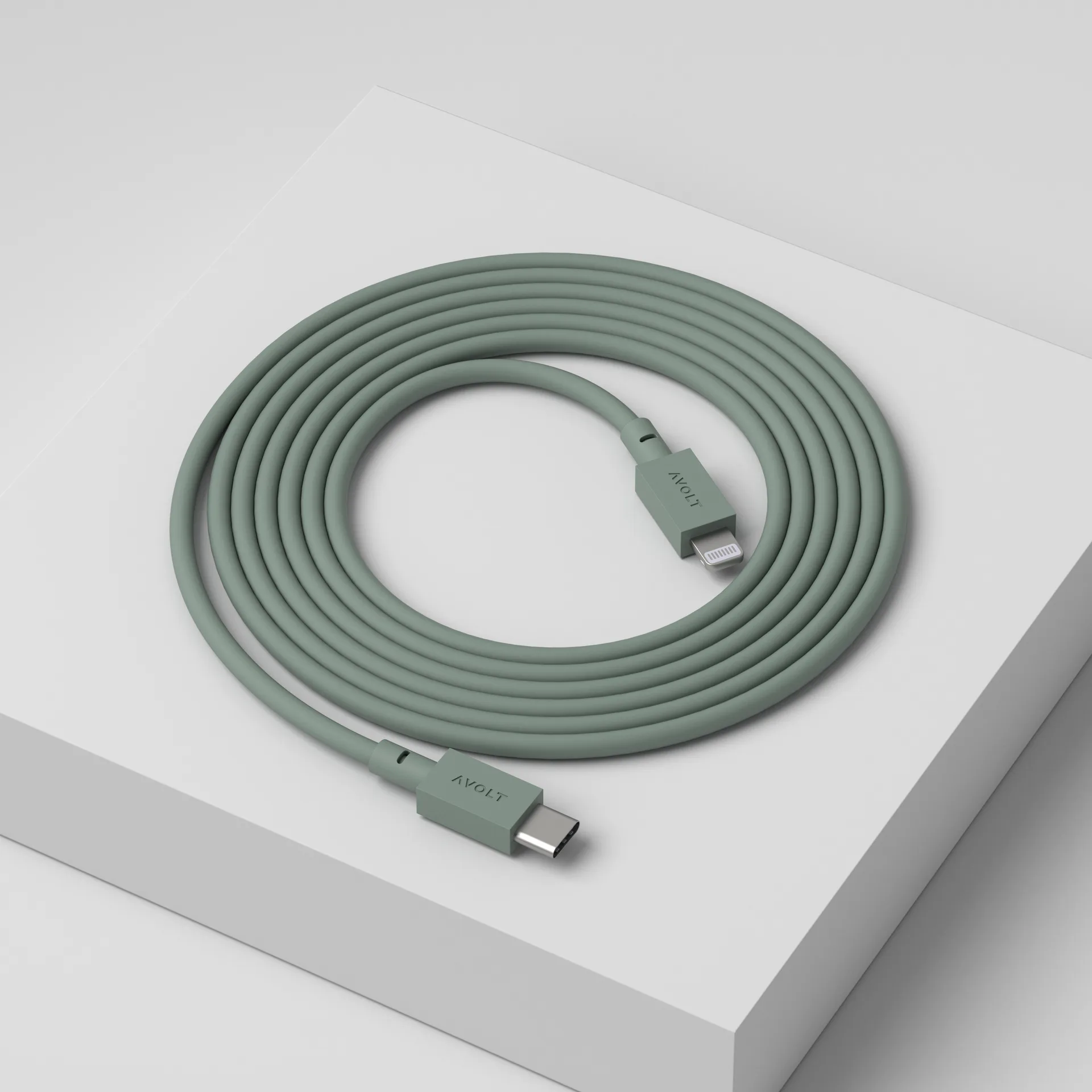 케이블 1 USB-C to 라이트닝 충전 케이블 2 m, Oak Green Avolt | 아볼트