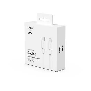 케이블 1 USB-C to 라이트닝 충전 케이블 2 m - White Martinelli Luce Edition - Avolt | 아볼트