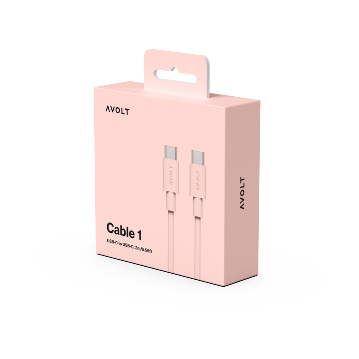 케이블 1 USB-C to USB-C 충전 케이블 2 m, New Pink Avolt | 아볼트