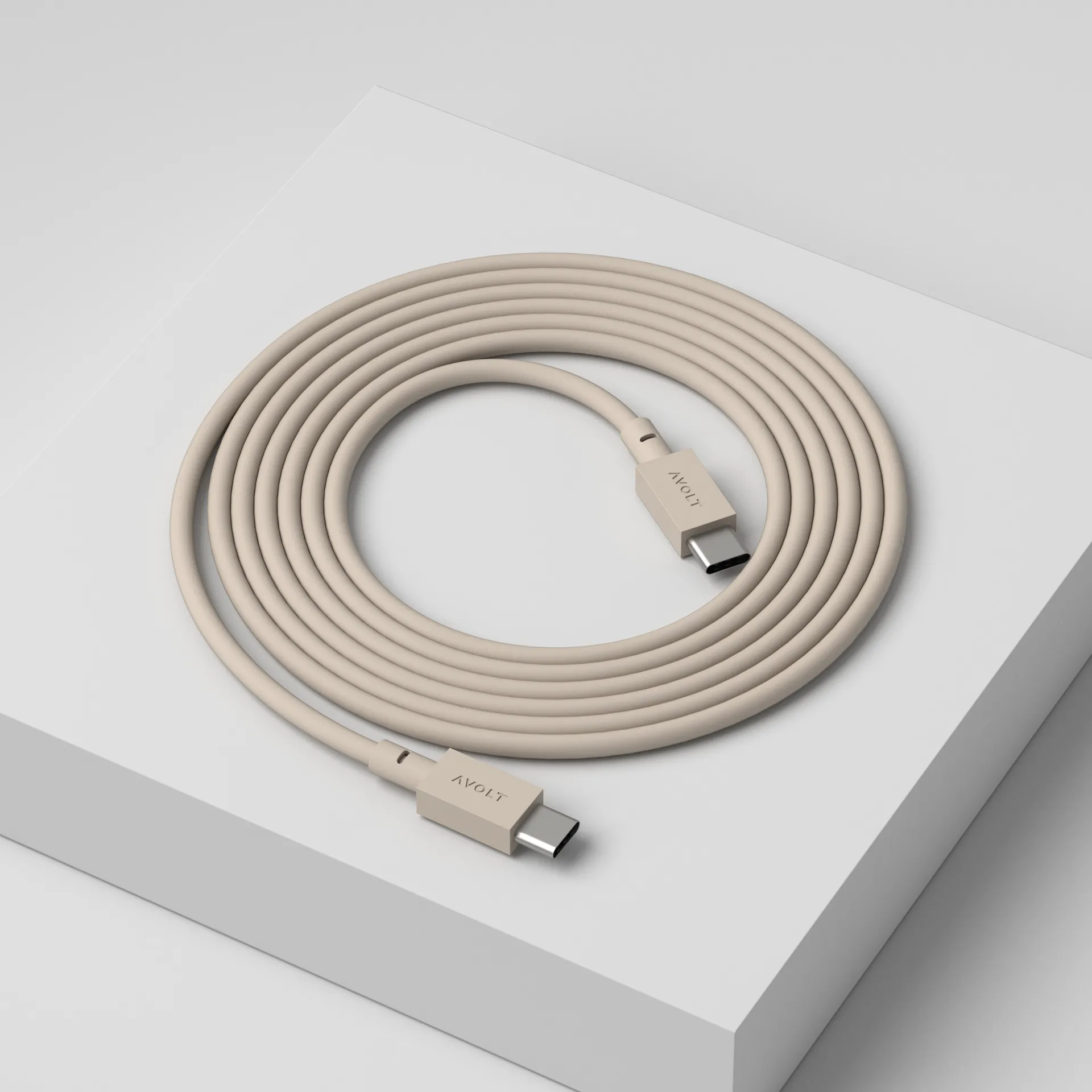 케이블 1 USB-C to USB-C 충전 케이블 2 m, Nomad sand Avolt | 아볼트