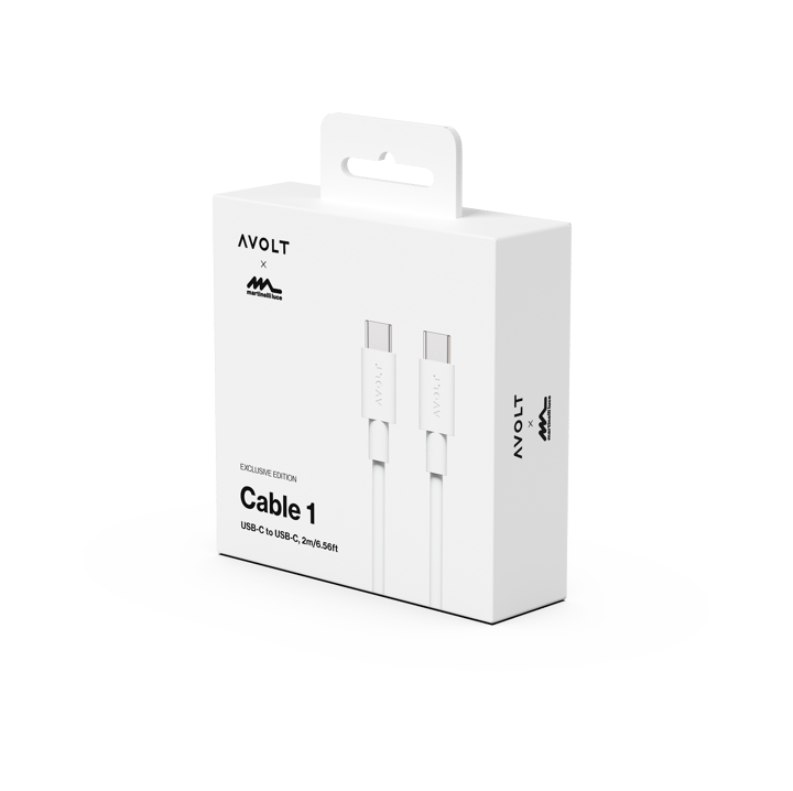 케이블 1 USB-C to USB-C 충전 케이블 2 m, White Martinelli Luce Edition Avolt | 아볼트