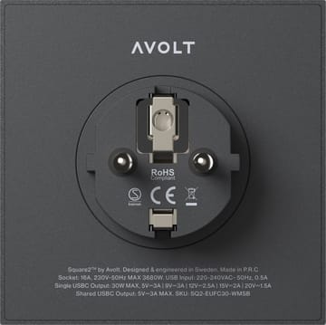 스퀘어 2 아울렛 - Stockholm Black - Avolt | 아볼트
