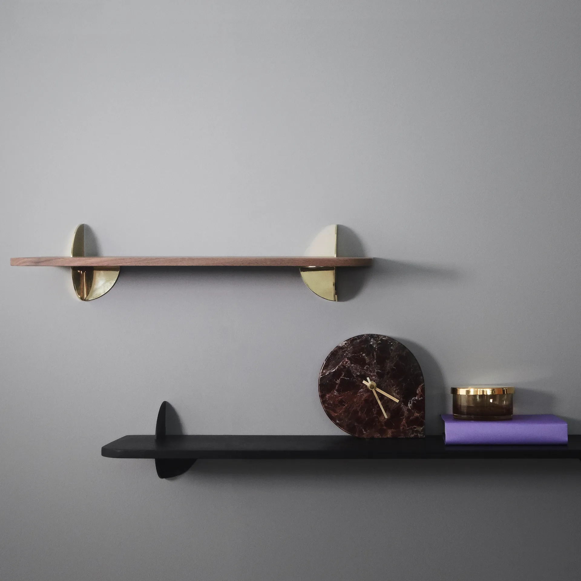 Aedes 선반 50 cm, wallnut-gold AYTM | 에이와이티엠