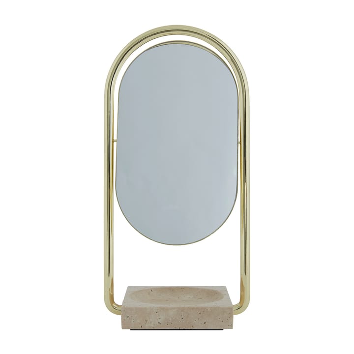 ANGUI 테이블 거울 17.2x35 cm - Gold/travertine - AYTM | 에이와이티엠