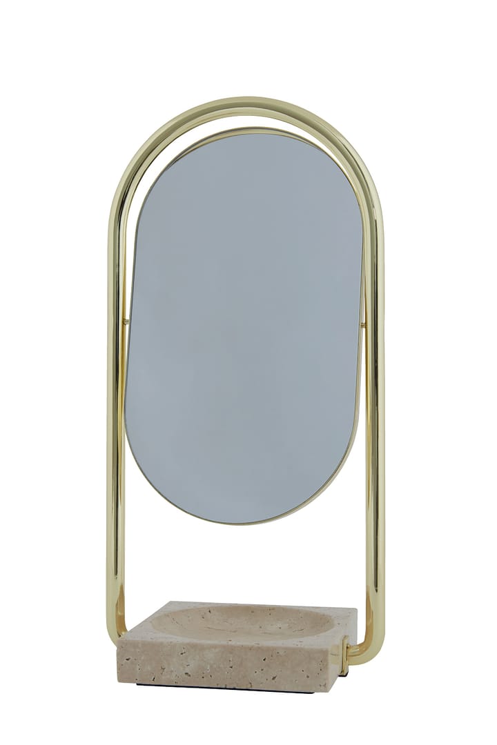 ANGUI 테�이블 거울 17.2x35 cm - Gold/travertine - AYTM | 에이와이티엠