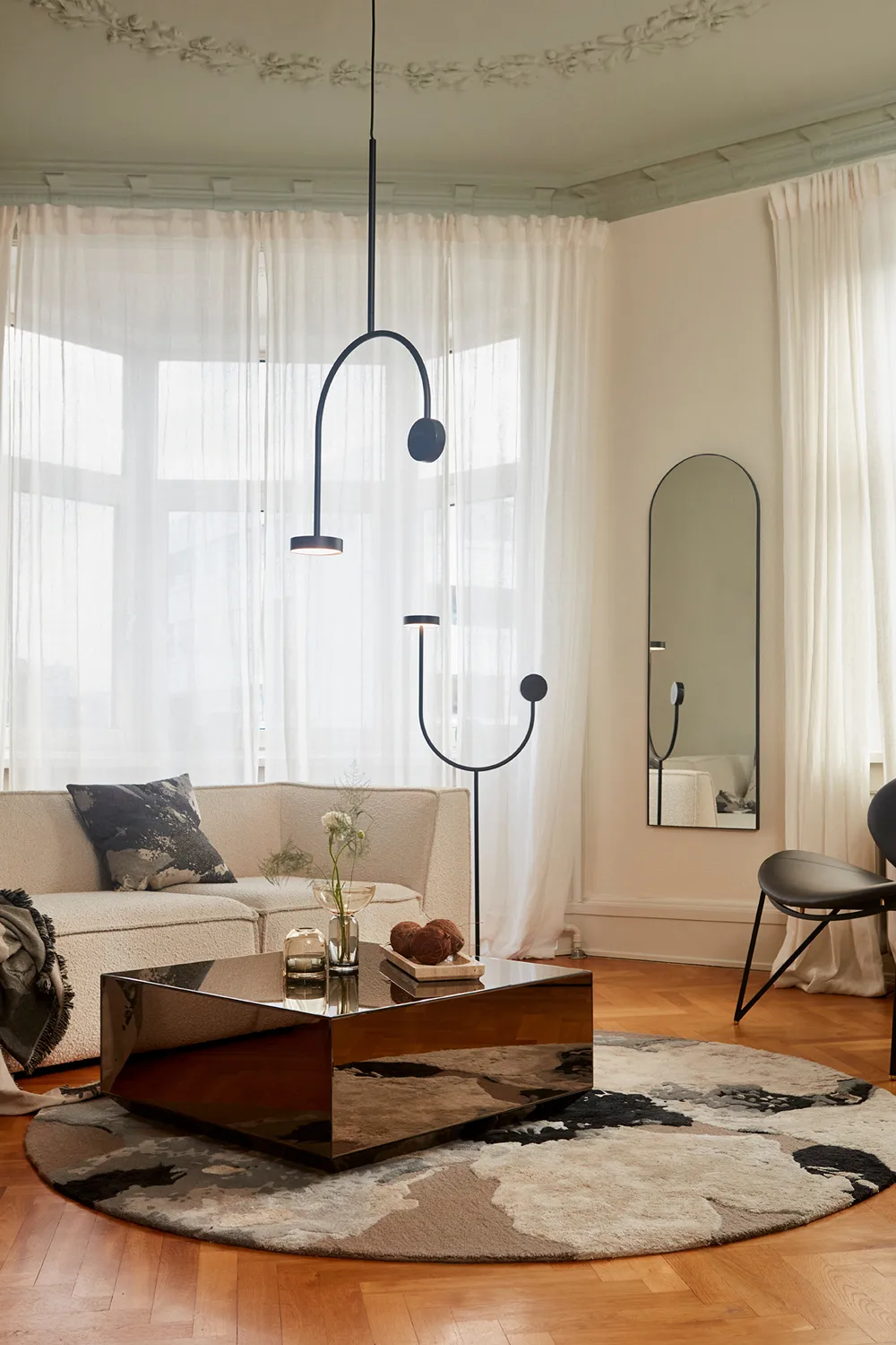 Arcus 거울 140 cm, Black AYTM | 에이와이티엠