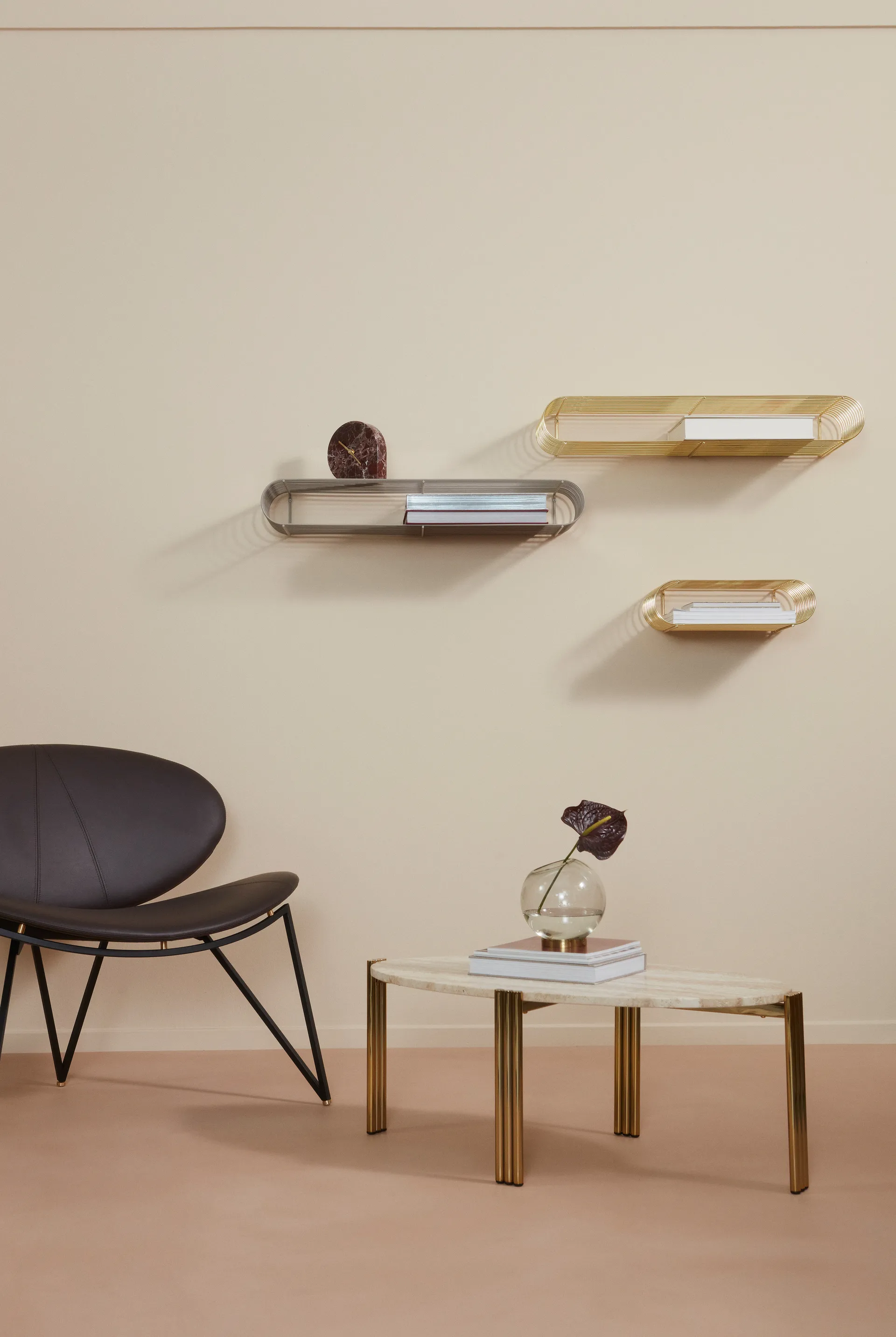 Curva 선반 80.4 cm, Gold AYTM | 에이와이티엠