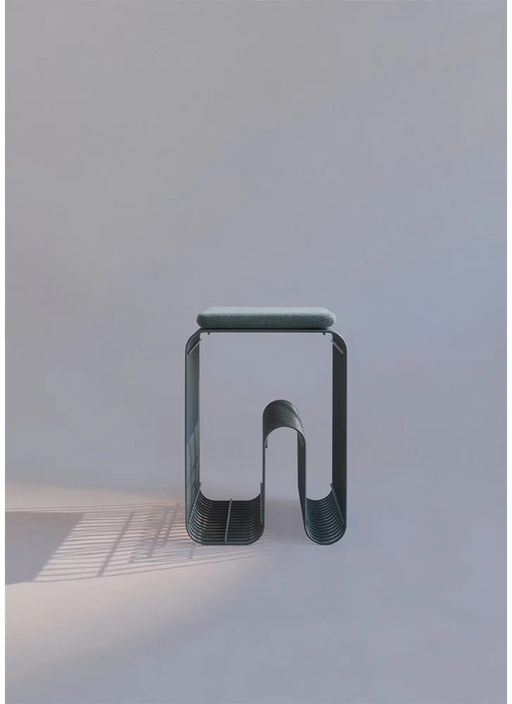 커바 스툴 H43 cm, Dusty Blue AYTM | 에이와이티엠