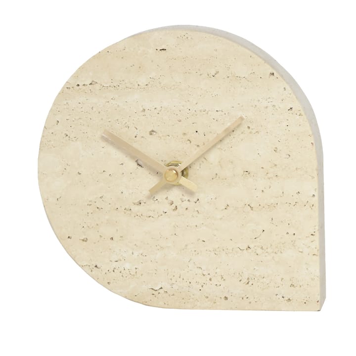 STILLA clock 15.8x16 cm - Travertine - AYTM | 에이와이티엠