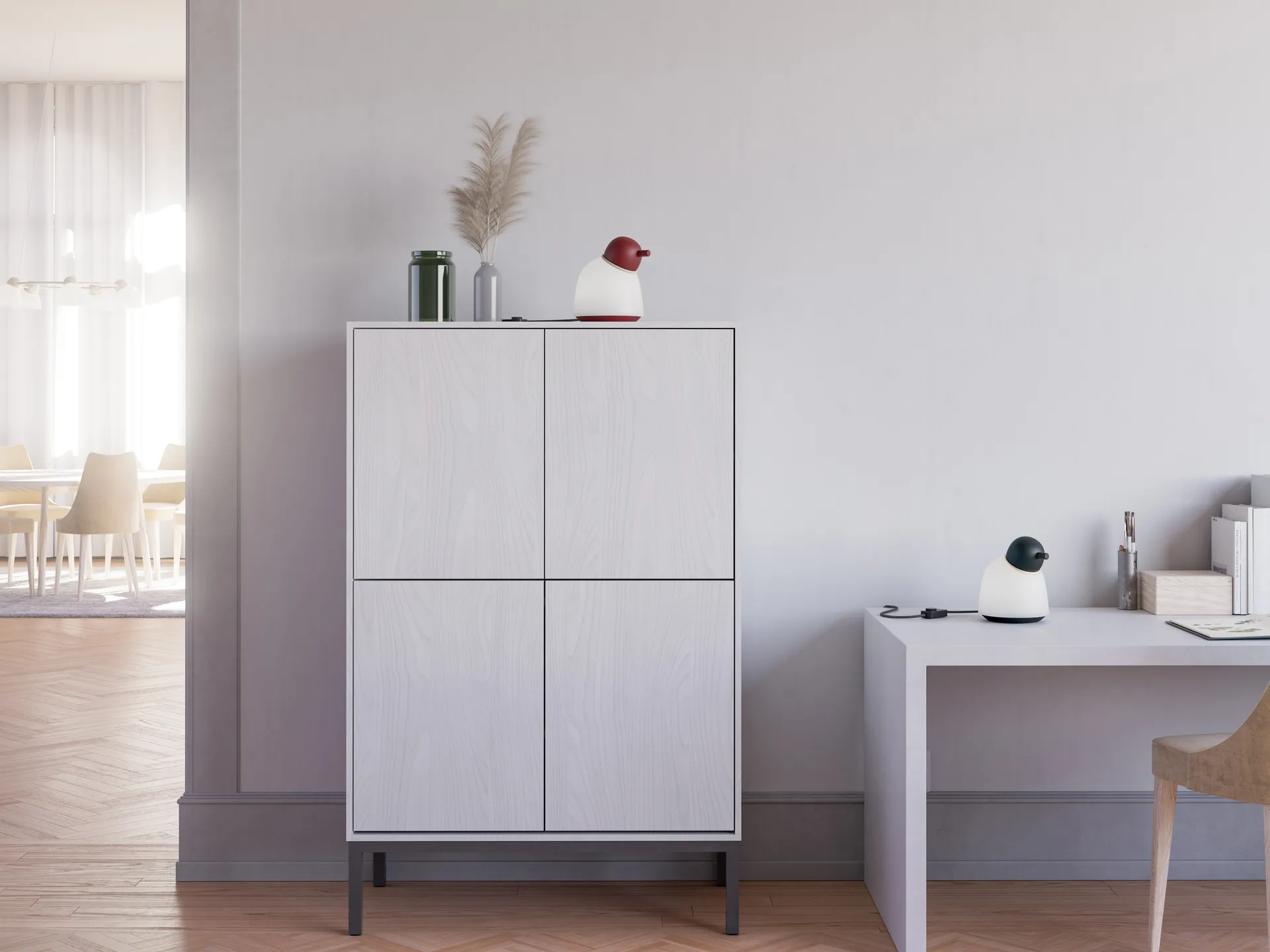 버드 테이블 조명 21.5 cm, Black-brass-opal glass Belid | 벨리드