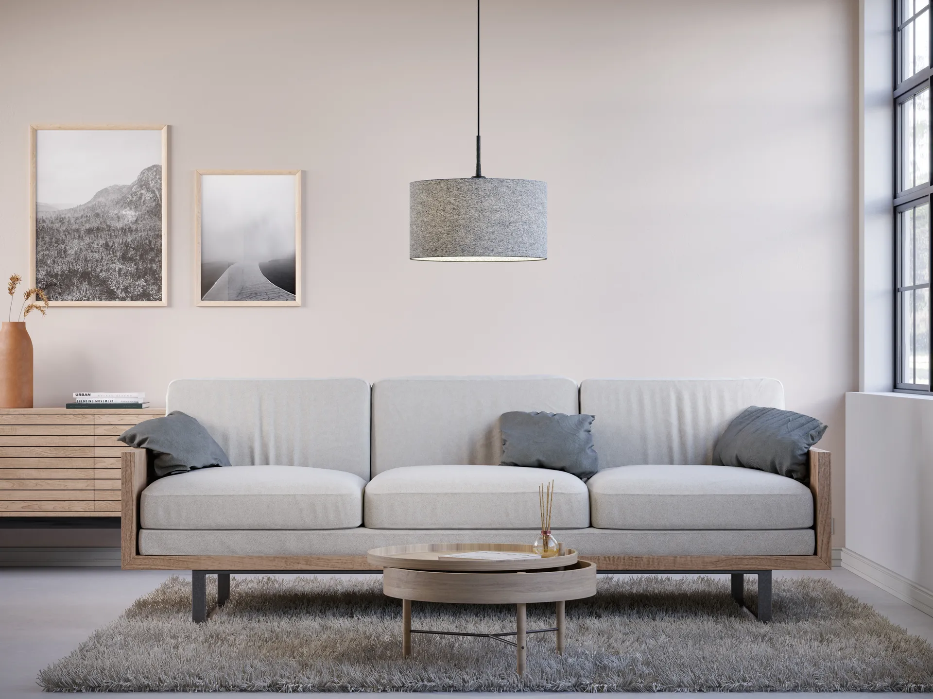 소프트 펜던트 조명 Ø40 cm, grey wool Belid | 벨리드