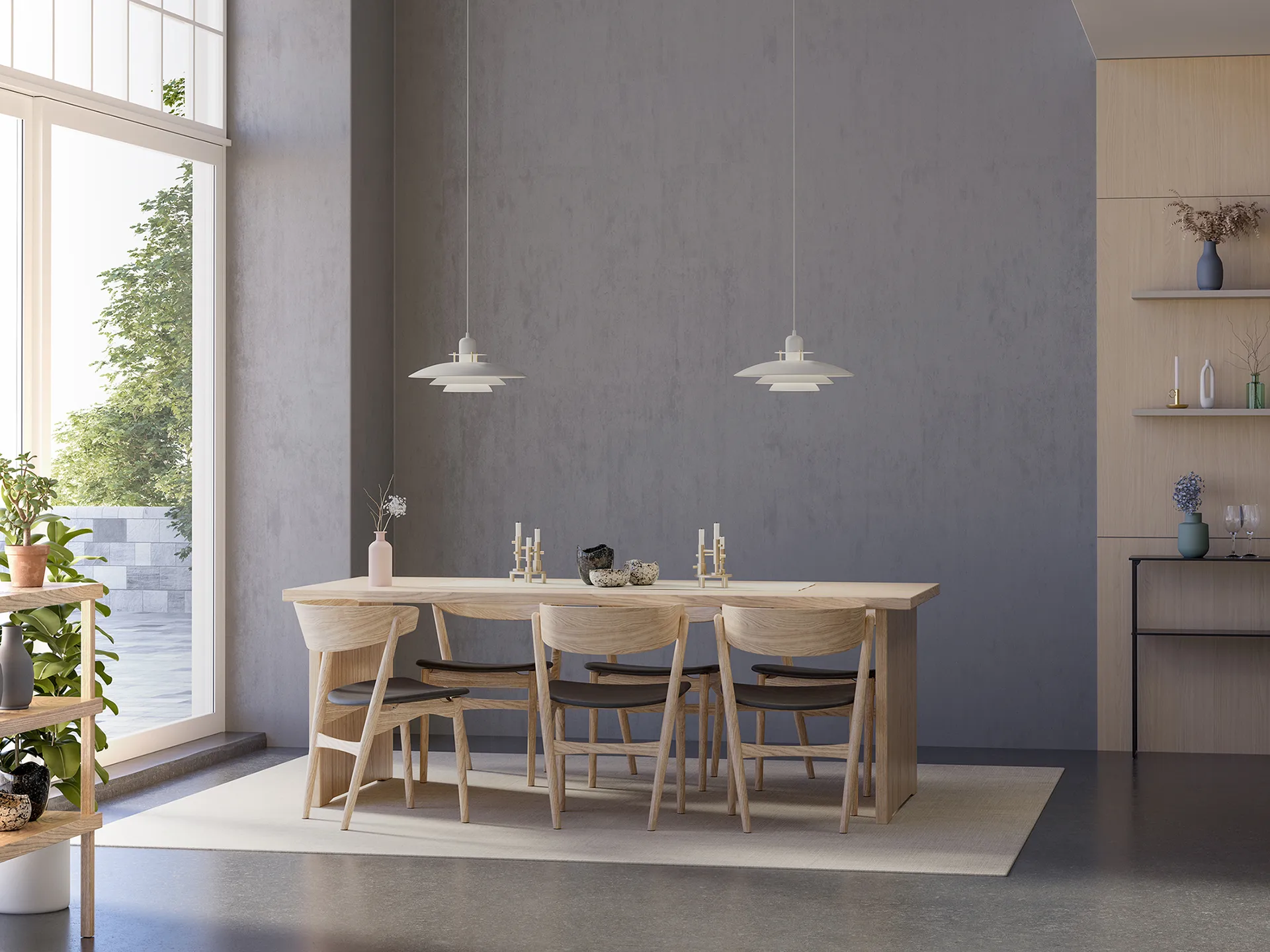 프리머스 펜던트 조명 Ø43 cm, Matte white-brass Belid | 벨리드