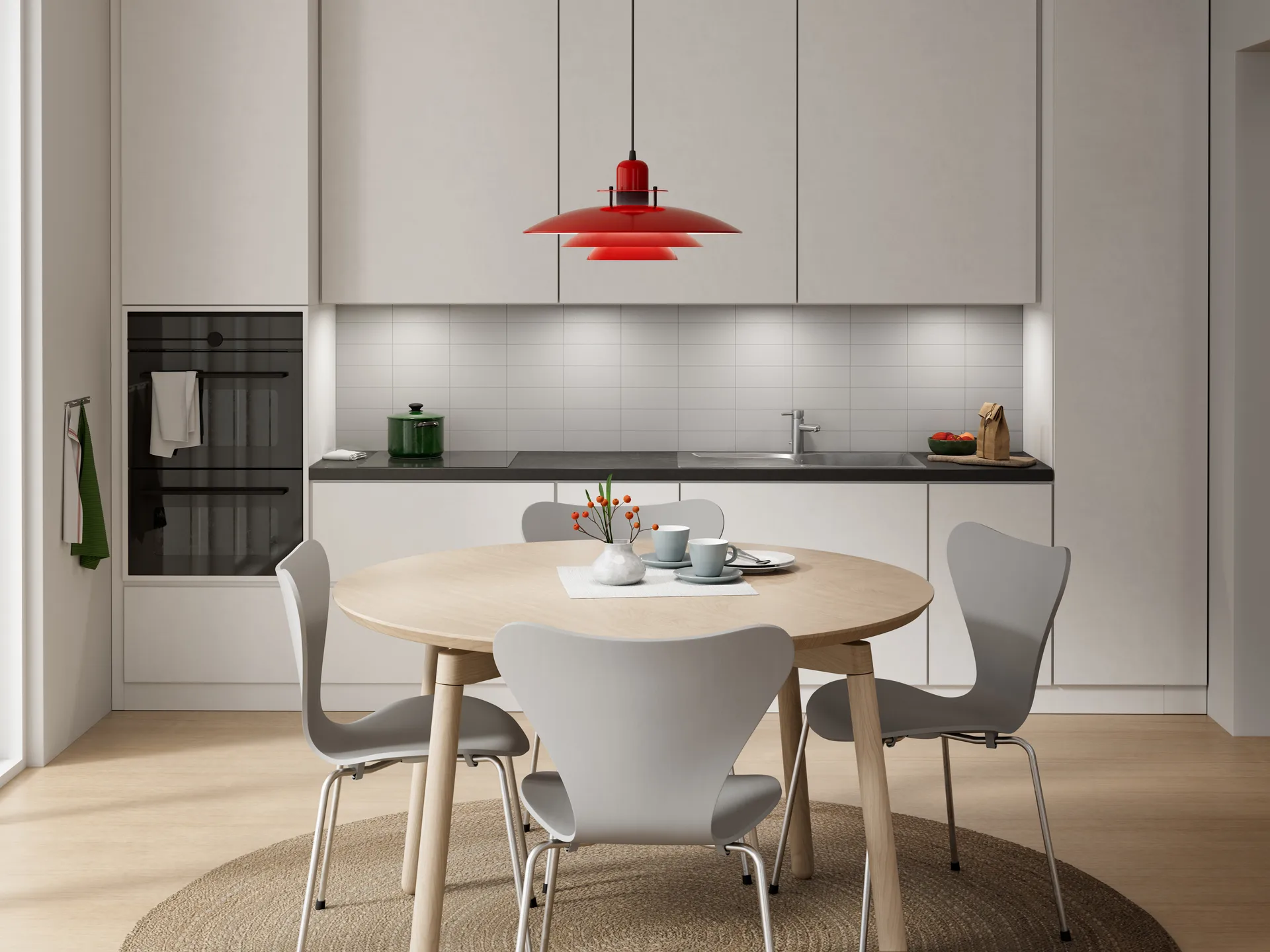 프리머스 펜던트 조명 Ø43 cm, Polished red-matte black Belid | 벨리드