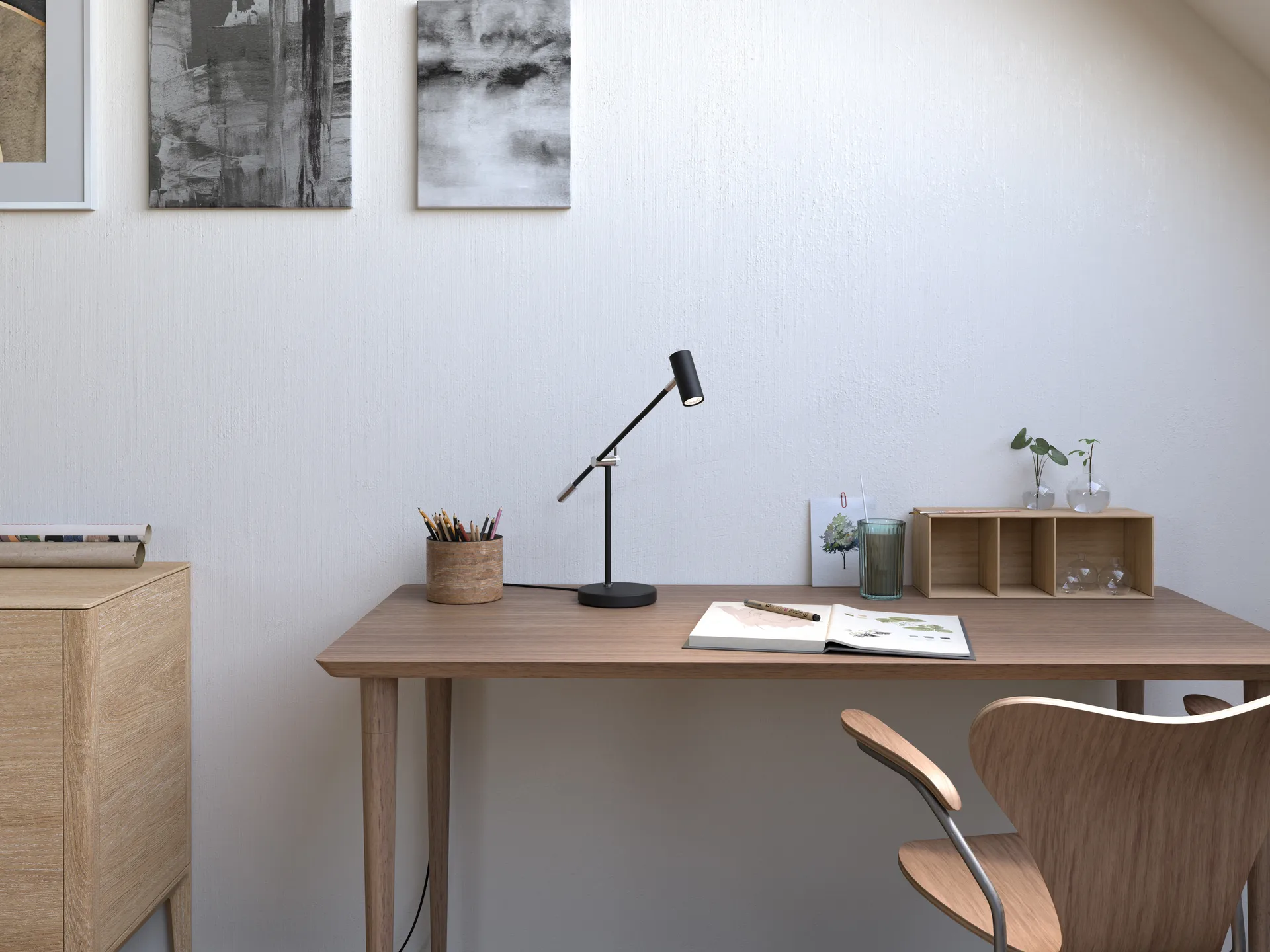 카토 테이블 조명 48 -5 cm, Matte black-silver Belid | 벨리드