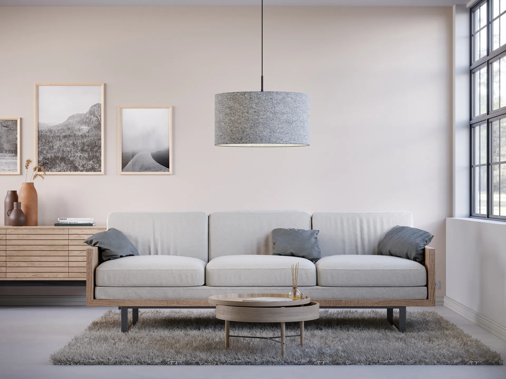 소프트 펜던트 조명 Ø57 cm, grey wool Belid | 벨리드