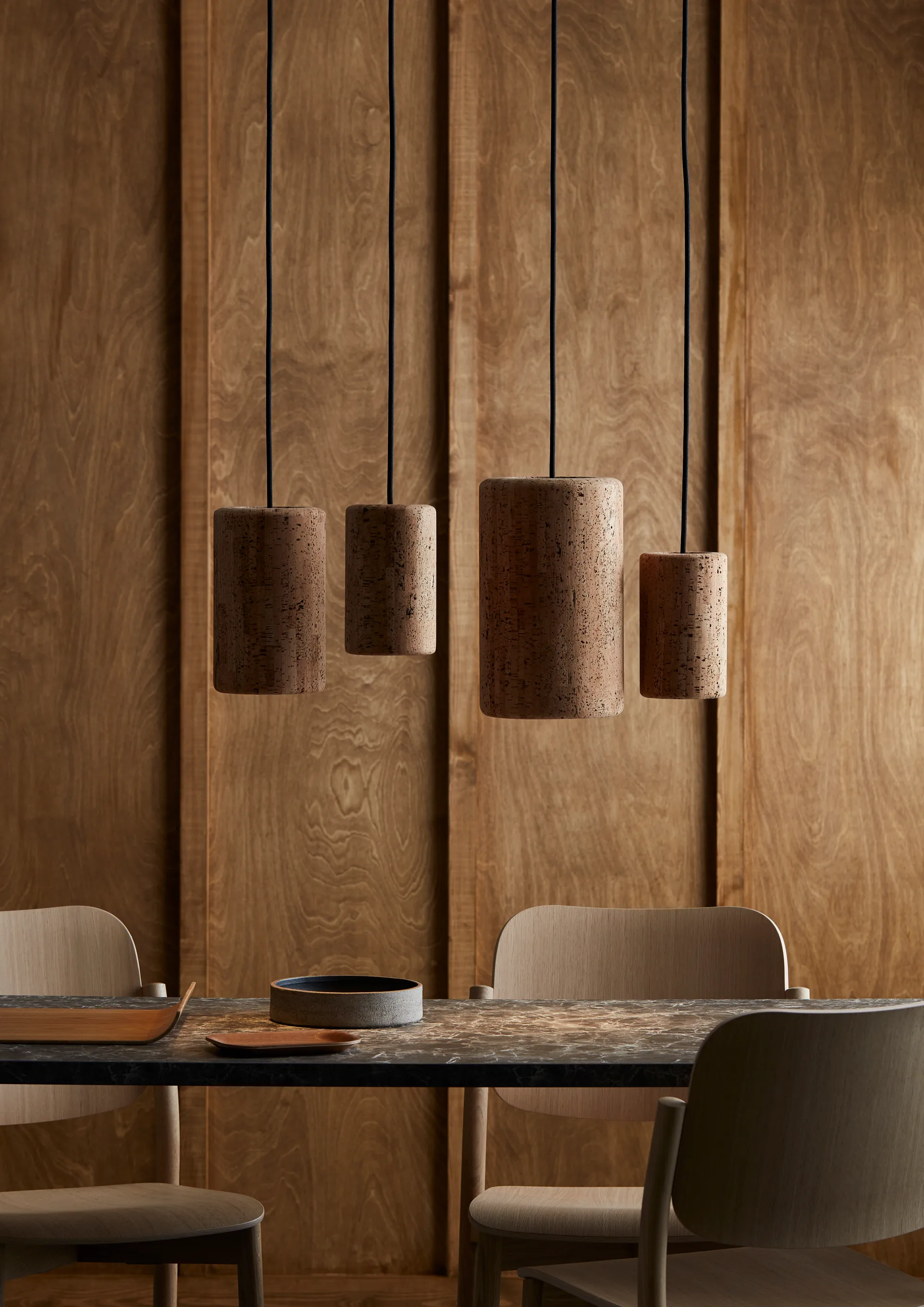 Porto 펜던트 조명 L, Black-cork Belid | 벨리드